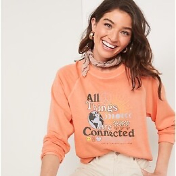 Old Navy Vintage Women's Graphic Sweatshirt Sz L (fits oversized) - Picture 2 of 2